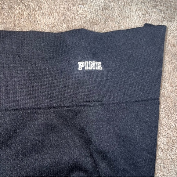 PINK Victoria’s Secret Cool & Comfy Black Mesh Patterned calf & Thigh Size Small - Picture 6 of 10